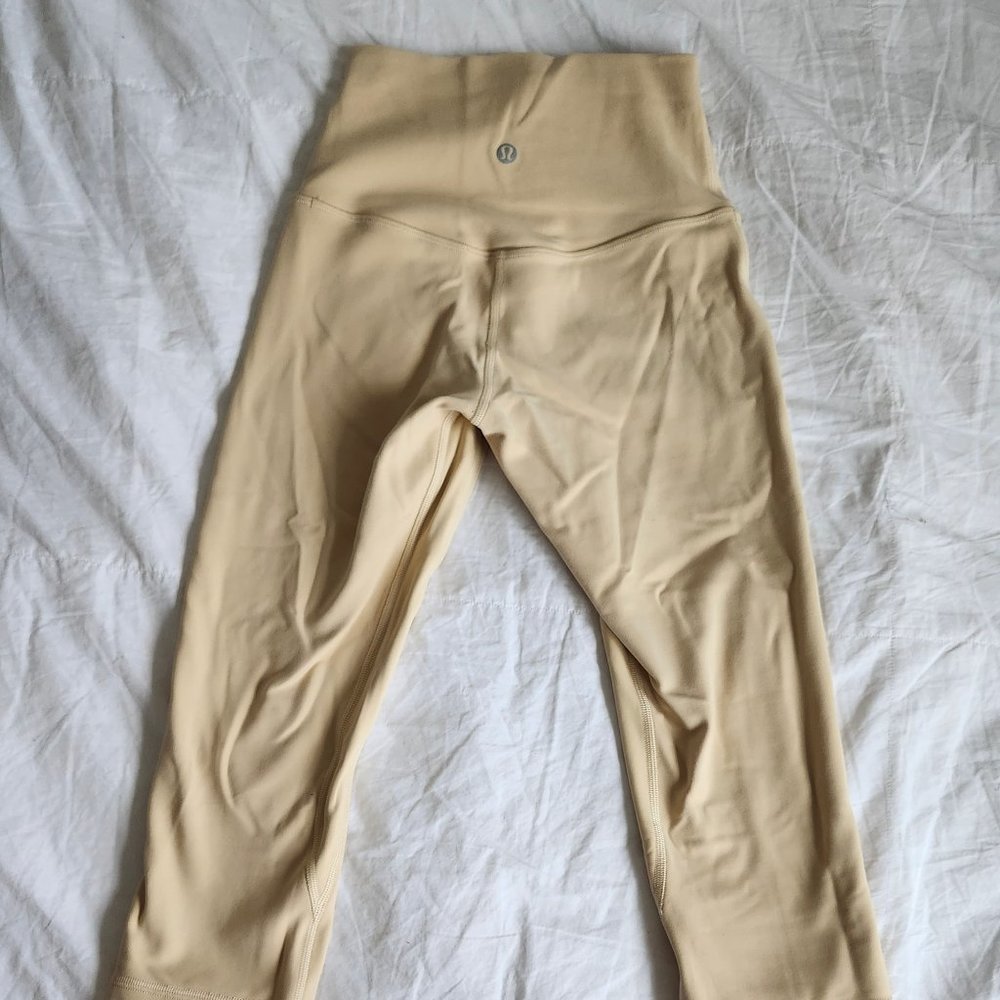 Lululemon Align High-Rise Khaki Yoga Leggings Capris High Wasted Size 0